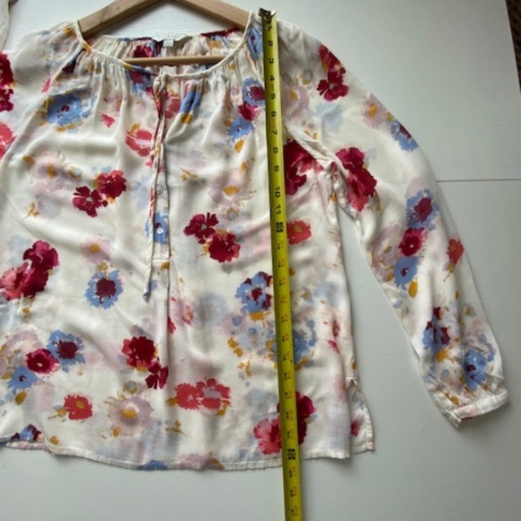 Lucky Brand Womens Major Floral Peasant Top Blouse Size M - Picture 12 of 13